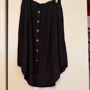 J. Jill Black Button Skirt